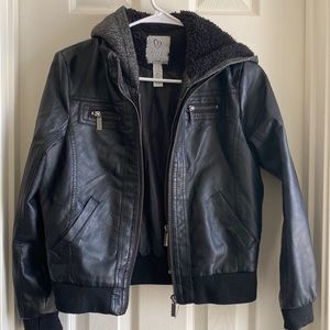 Black jacket with hood